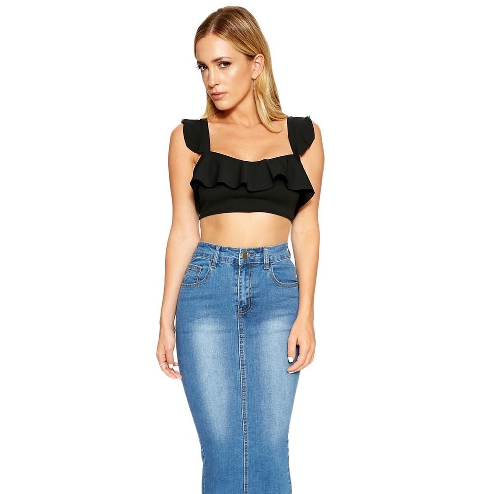 Brand New Naked Wardrobe Jean Pencil Skirt
